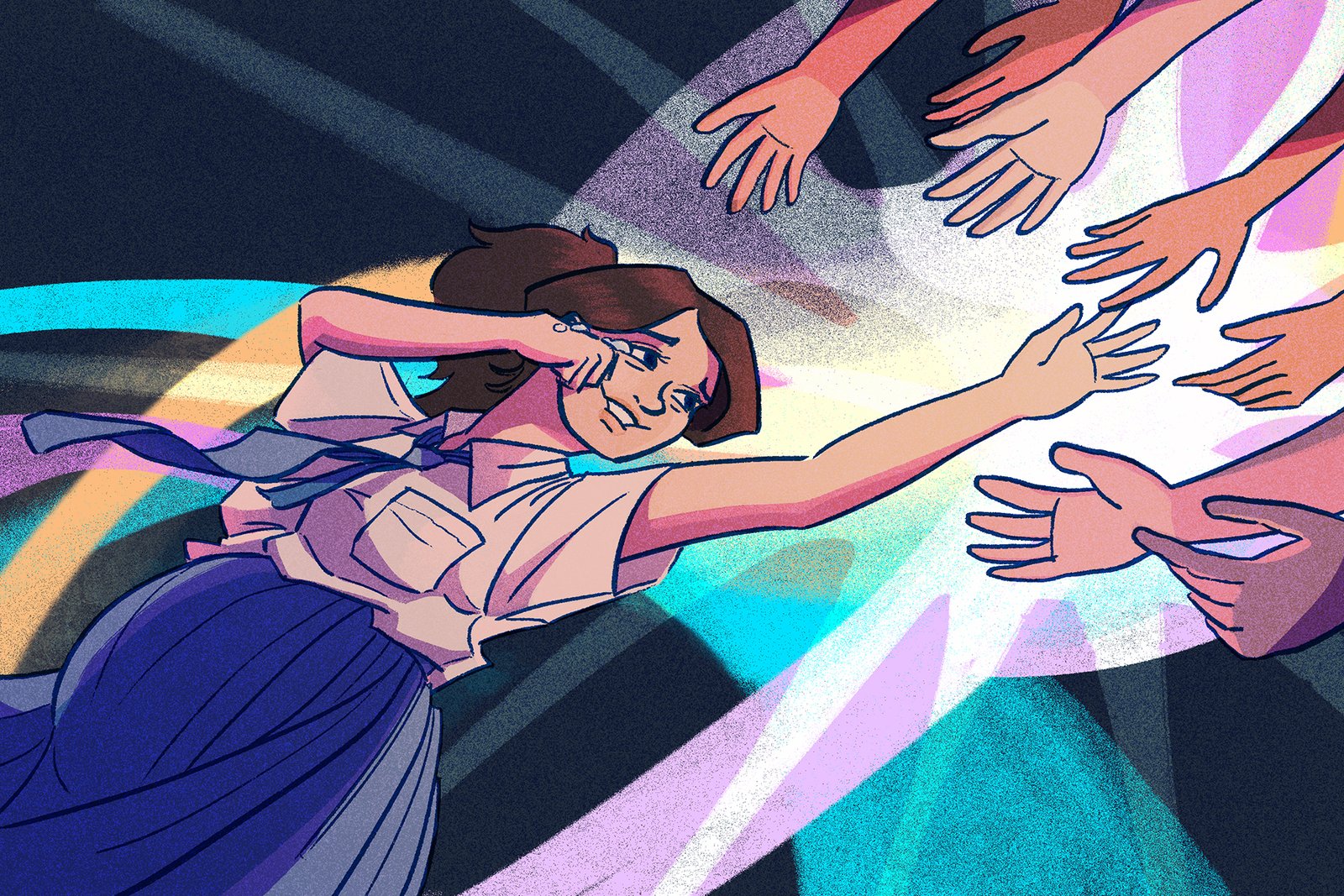 Victims of sexual violence have to wade through red tape to get the care they needed. Illustration: Sekarjoget/Project Multatuli